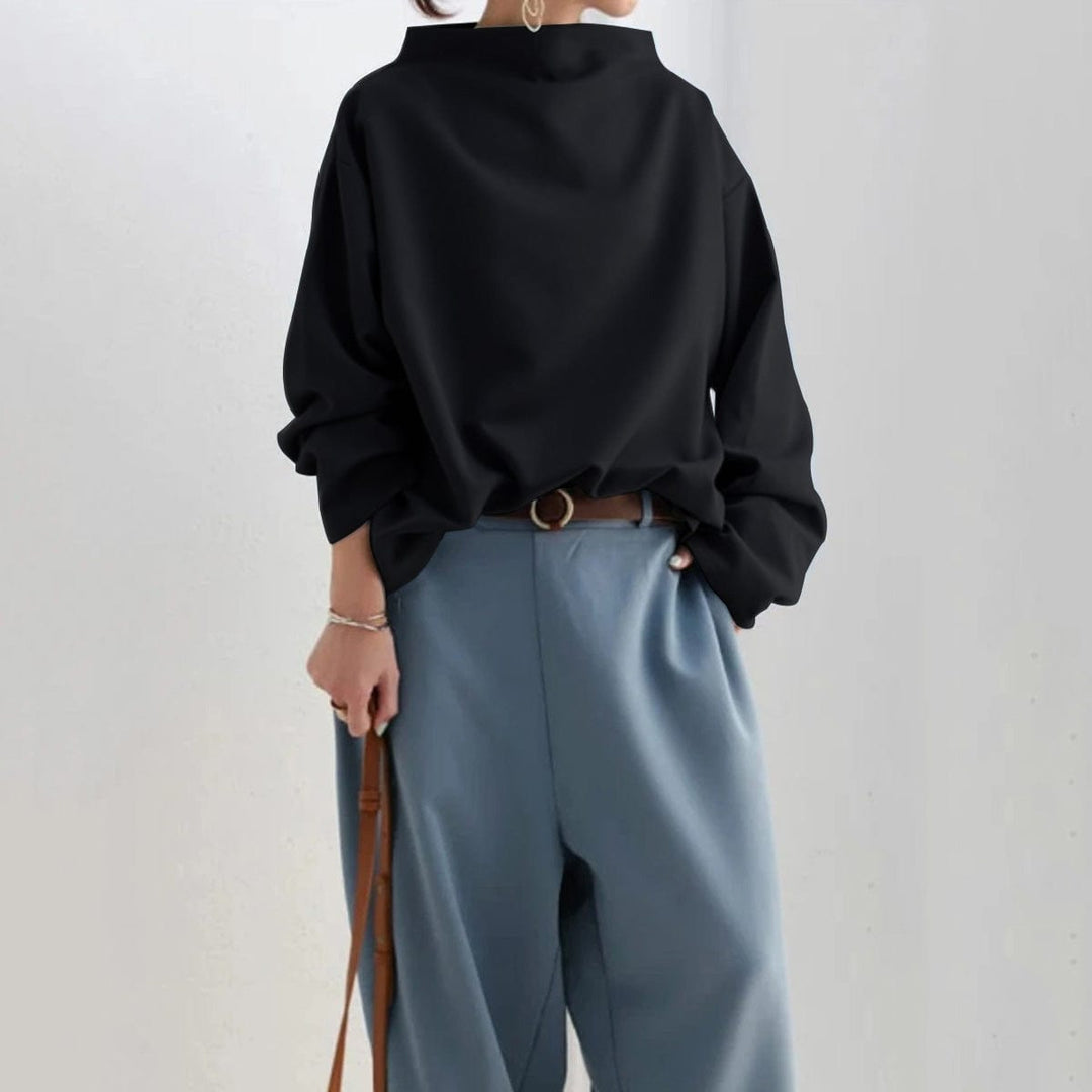 Riley | Elegant High-Neck Oversized Knit Sweater