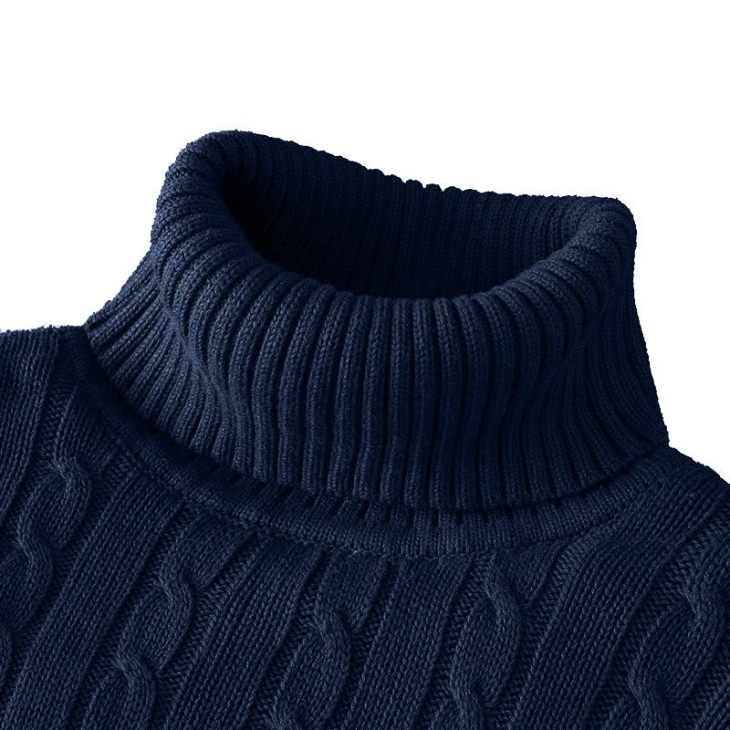 Eloise | Elegant Ribbed Turtleneck Sweater For Men