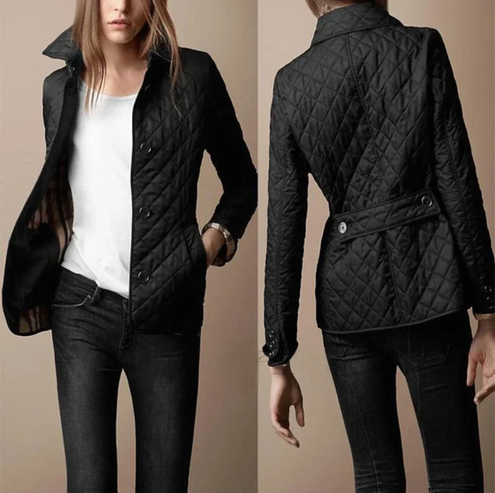Eloise | Elegant Quilted Button-Up Jacket For Women