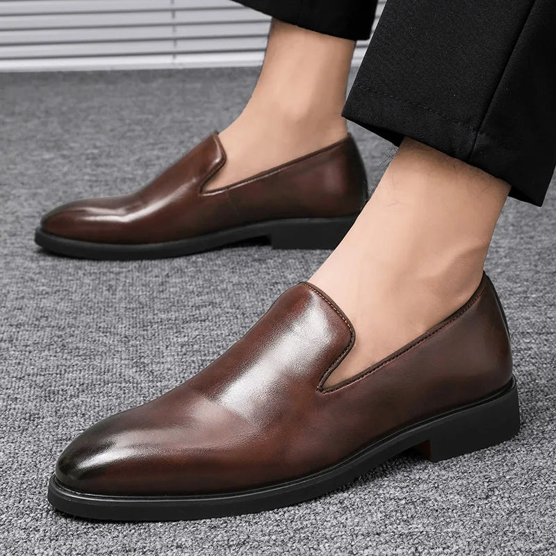 Zoe | Sleek Genuine Leather Slip-On Loafers For Men