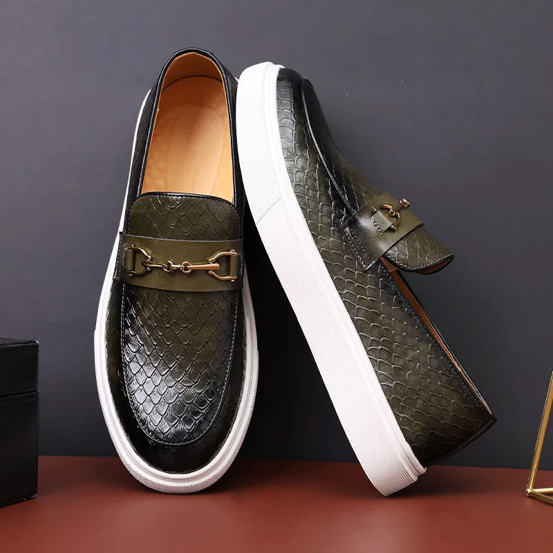 Elyse | Stylish Brown Woven Horsebit Loafers For Men