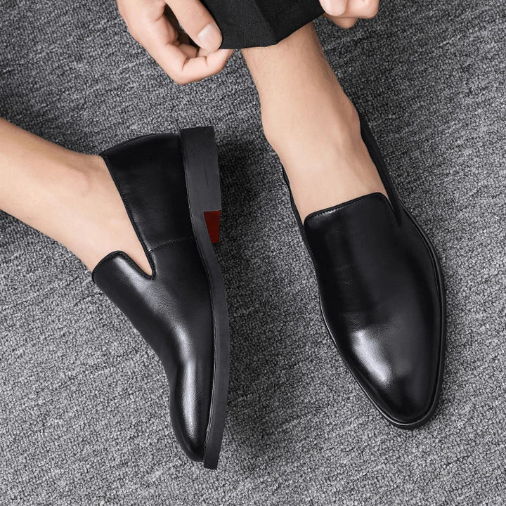 Zoe | Sleek Genuine Leather Slip-On Loafers For Men