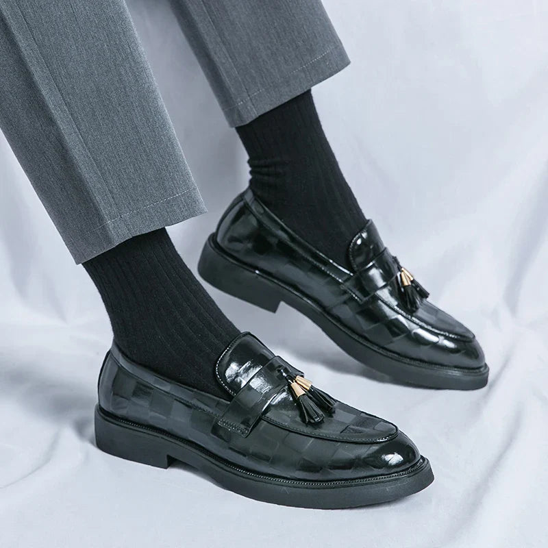 Lorenzo | Stylish Brown Genuine Leather Tassel Loafers Men
