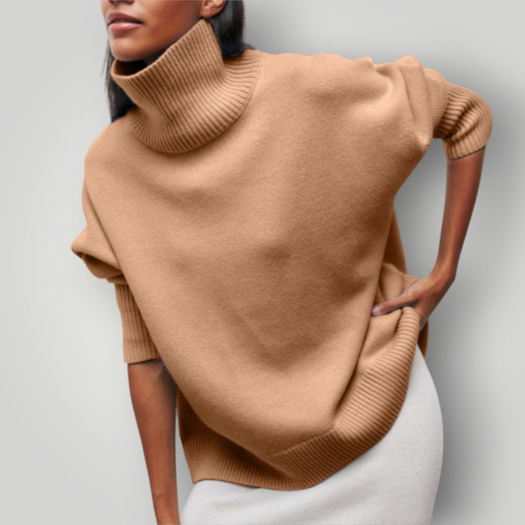 Mia | Elegant Oversized Turtleneck Pullover Sweater