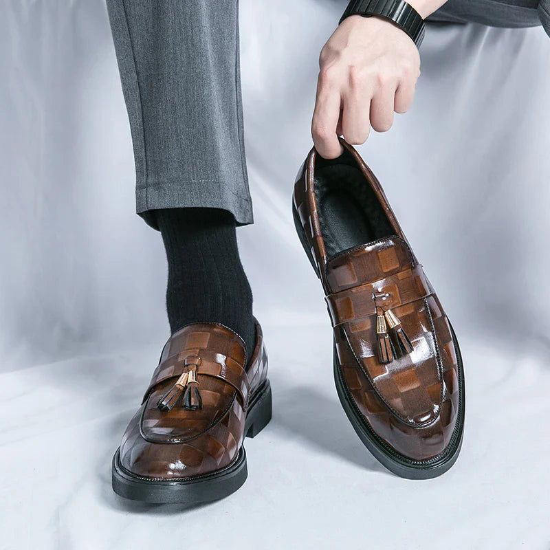 Maxwell | Sleek Brown Tassel Loafers With Classic Finish