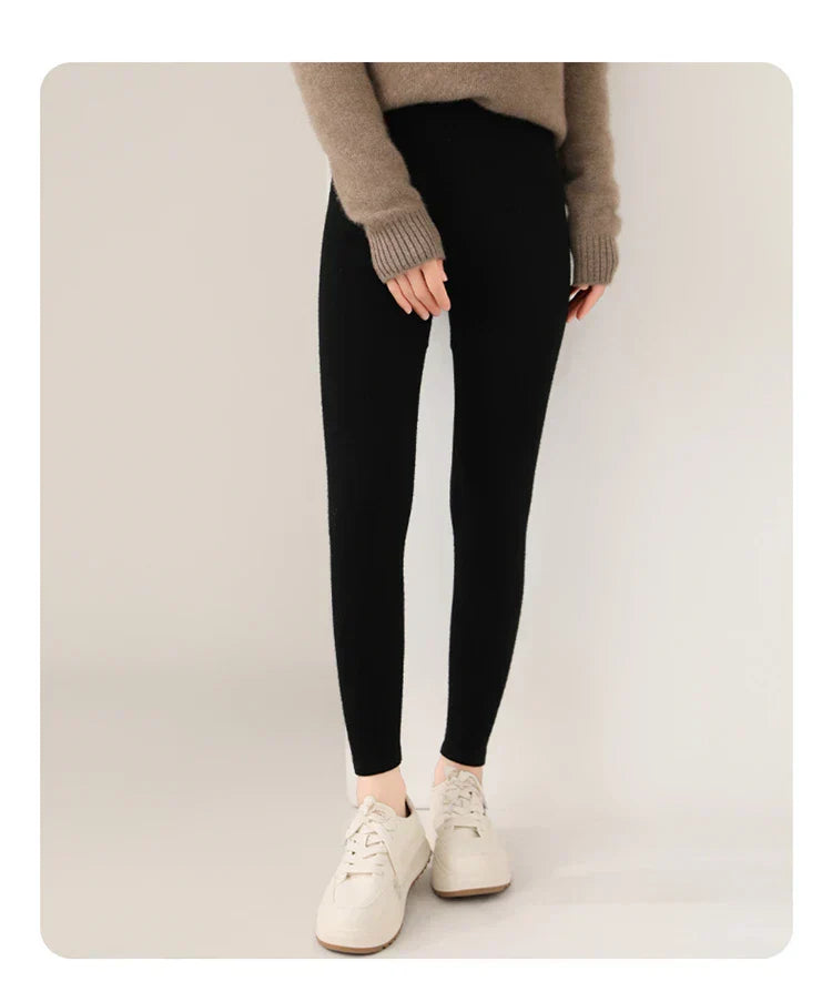 Evelyn | Elegant High Waist Knitted Wool Leggings