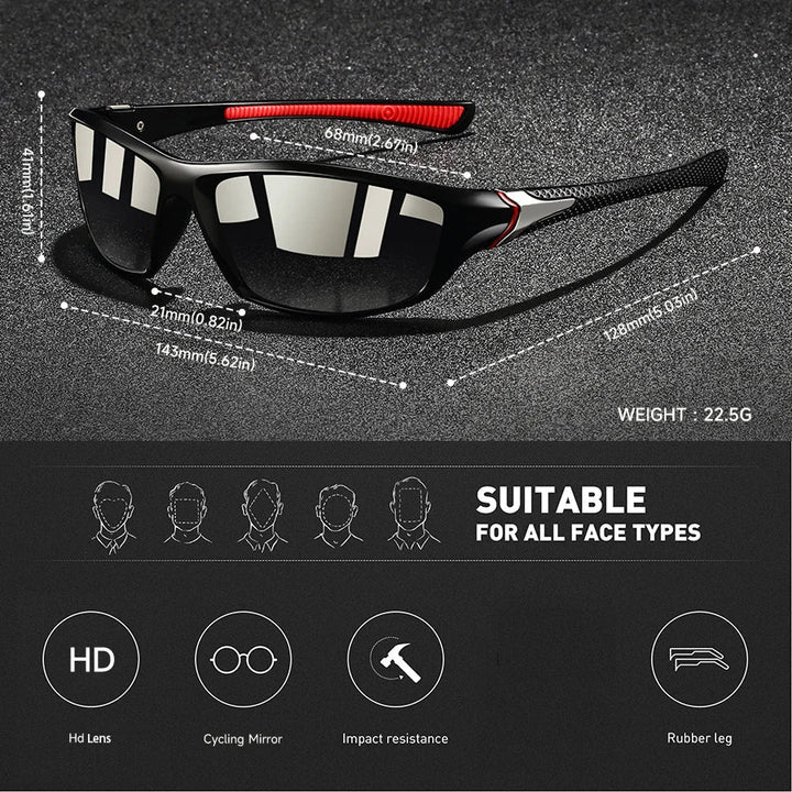 Jericho | Sleek Polarized Sport Sunglasses With Blue Mirror Lenses