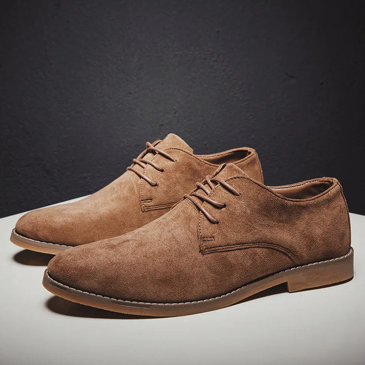 Rosanna | Elegant Brown Suede Oxford Dress Shoes For Men