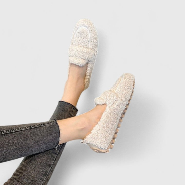 Margot | Cozy Sherpa Slip-On House Slippers With Non-Slip Sole