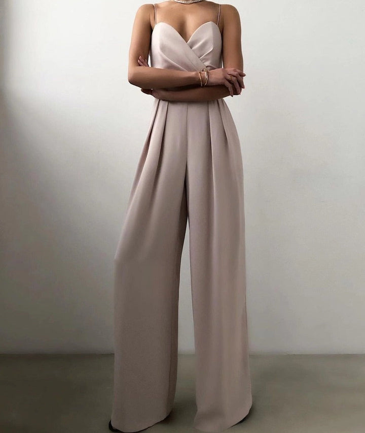 Piper | Elegant Wide Leg Jumpsuit With Sweetheart Neckline
