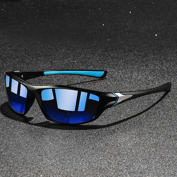 Jericho | Sleek Polarized Sport Sunglasses With Blue Mirror Lenses