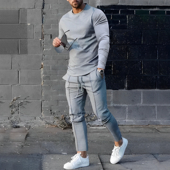 Xavier | Stylish Black Two Piece Tracksuit Set For Men