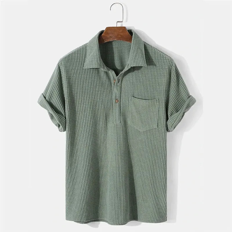 Lila | Effortless Short Sleeve Button Up Casual Shirt Men