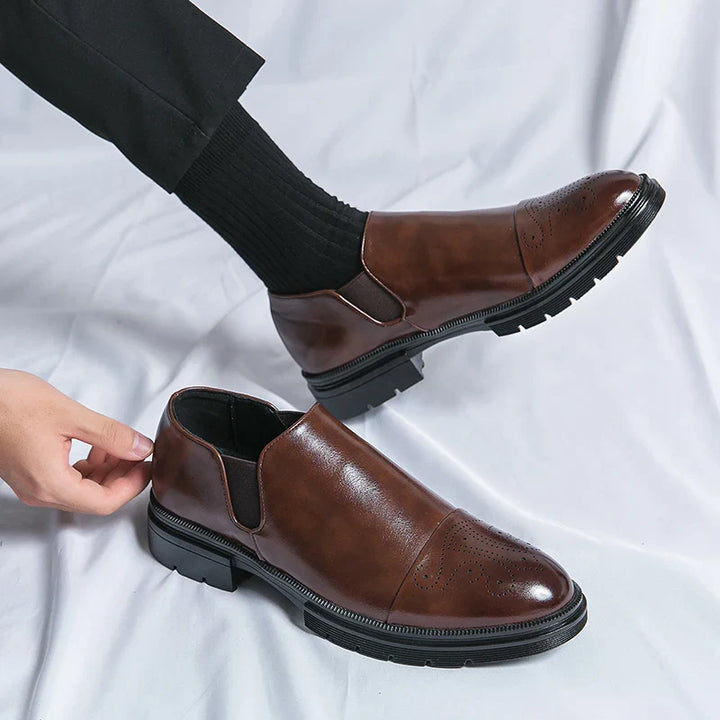 Eloise | Elegant Black Leather Slip-On Dress Shoes