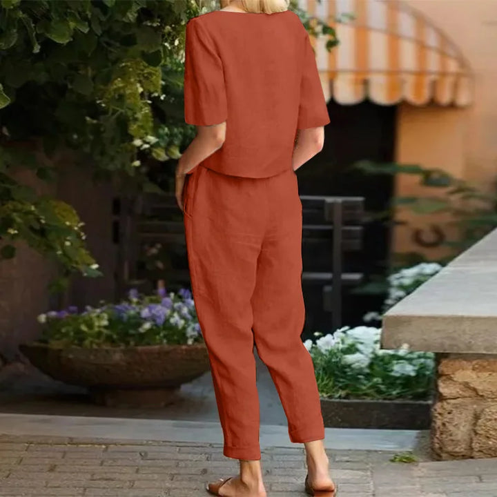 Tabitha | Stylish Two-Piece Linen Set With Relaxed Fit