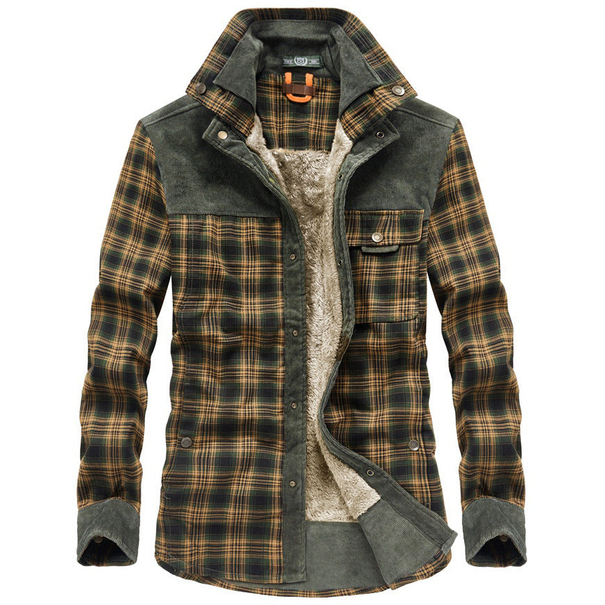 Lilly | Stylish Sherpa-Lined Plaid Flannel Shirt Jacket For Men
