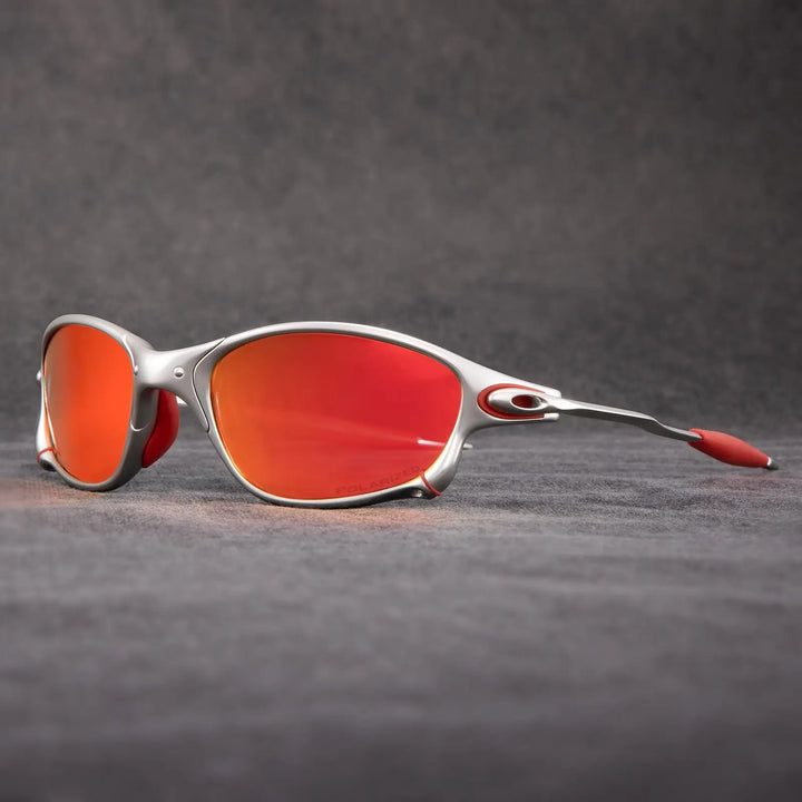 Jericho | Sleek Polarized Sport Sunglasses With Red Mirror Lens