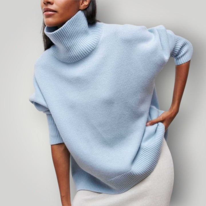 Mia | Elegant Oversized Turtleneck Pullover Sweater