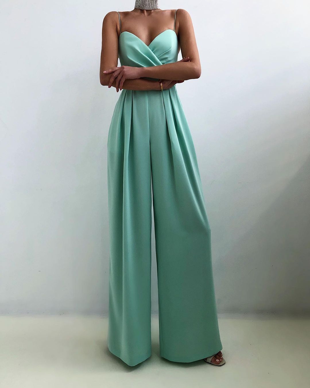 Piper | Elegant Wide Leg Jumpsuit With Sweetheart Neckline