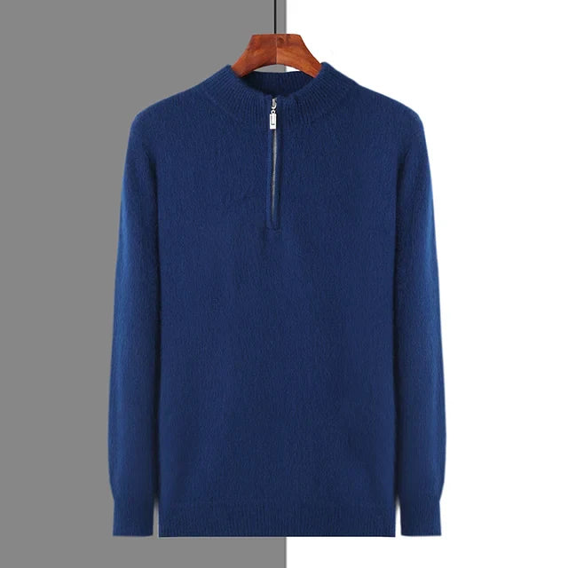 Baxter | Elegant Quarter Zip Cashmere Sweater Men - Luxury Pullover