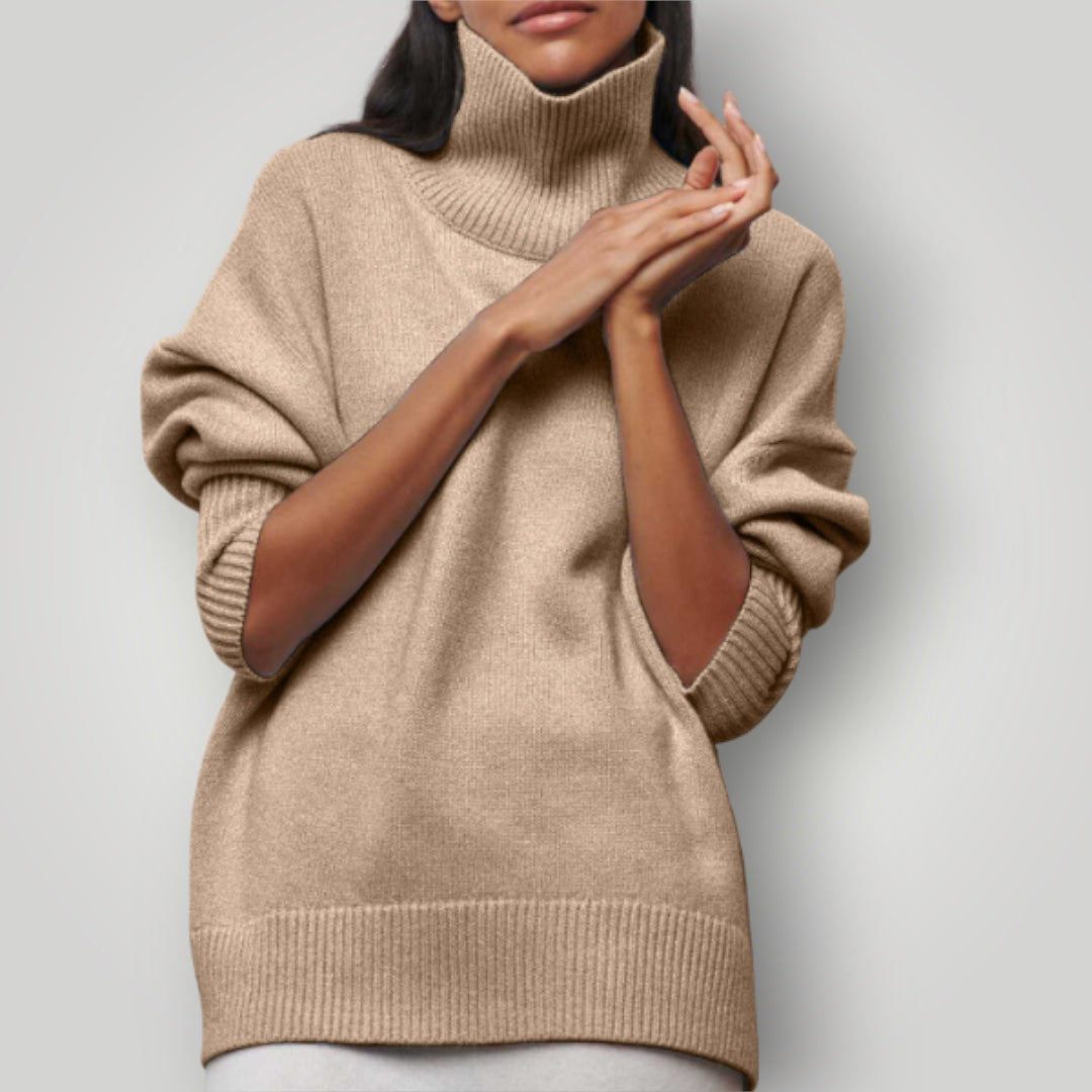 Mia | Elegant Oversized Turtleneck Pullover Sweater
