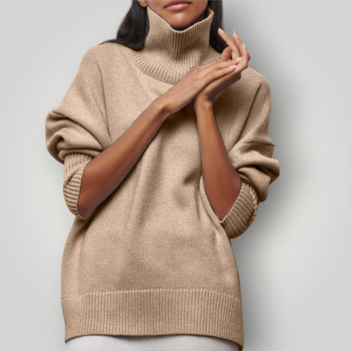 Mia | Elegant Oversized Turtleneck Pullover Sweater
