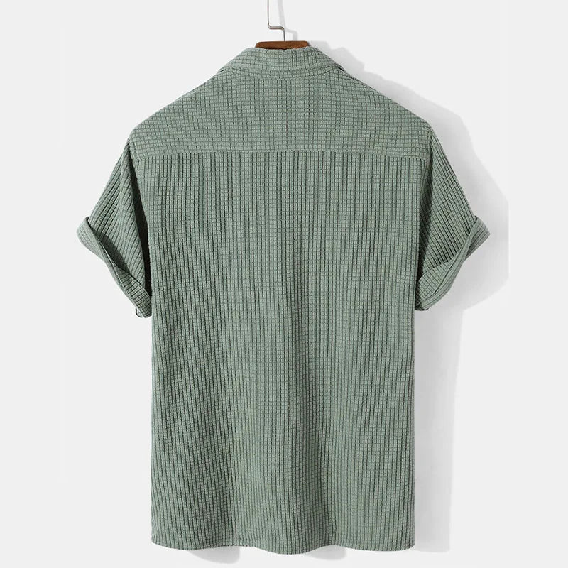Lila | Effortless Short Sleeve Button Up Casual Shirt Men