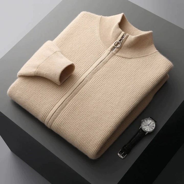 Kingston | Elegant Zip Up Cashmere Cardigan Men - Premium Knit
