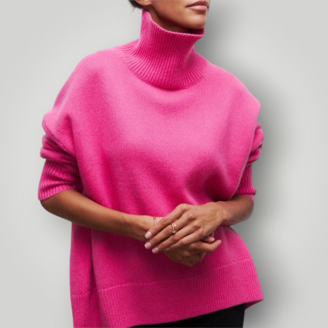 Mia | Elegant Oversized Turtleneck Pullover Sweater