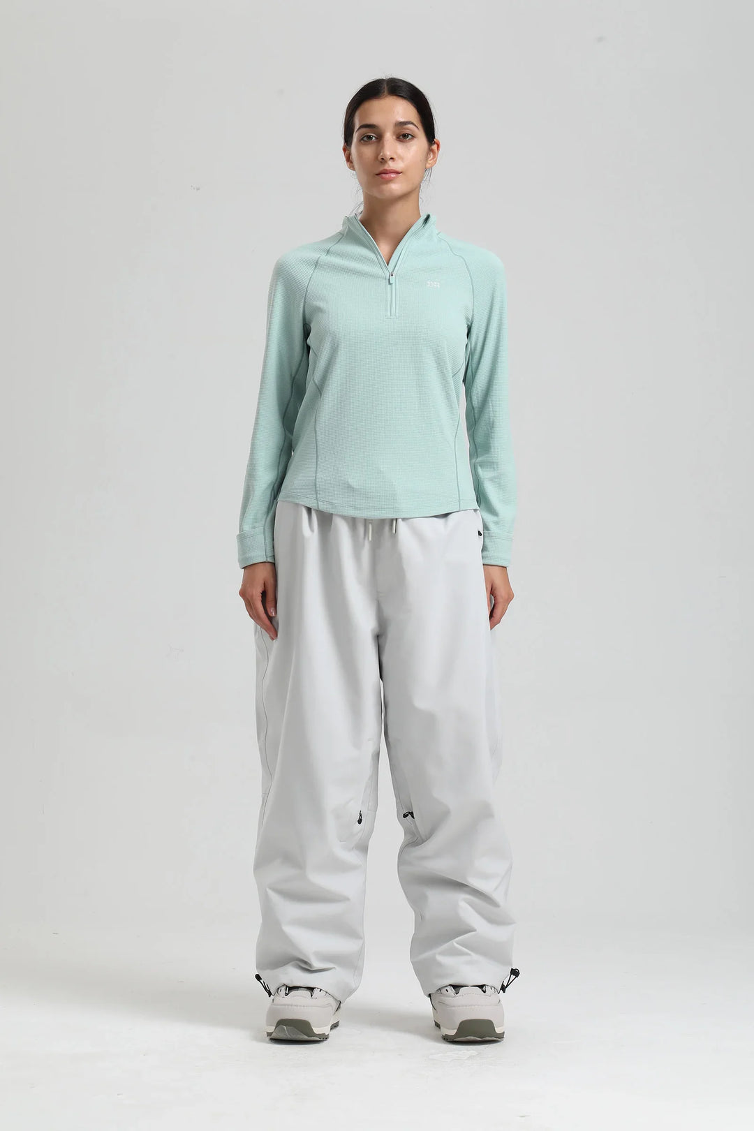 Phoebe | Stylish Baggy Cargo Snow Pants With Cow Print