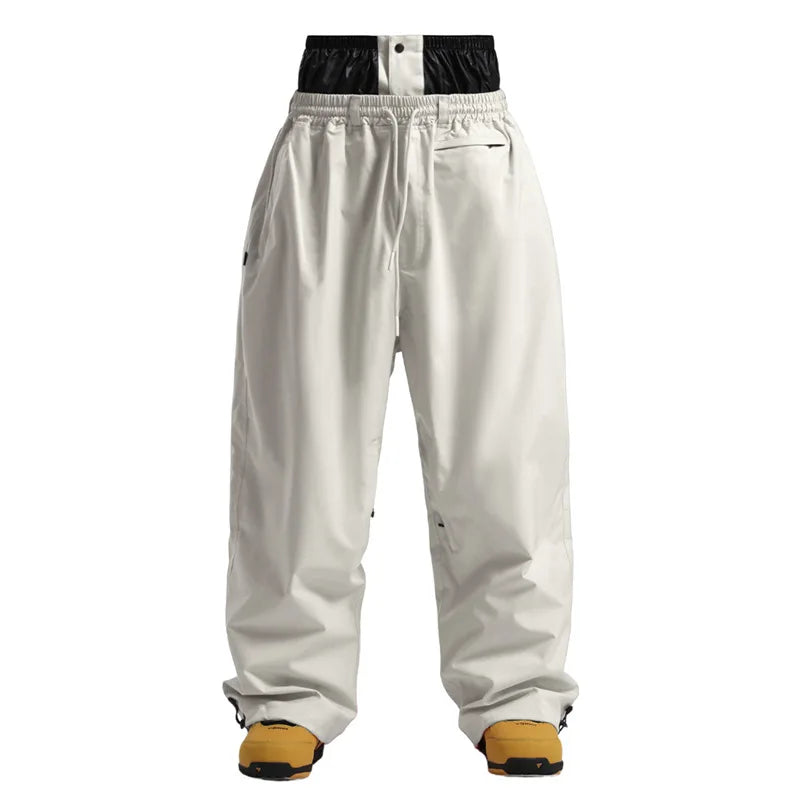 Phoebe | Stylish Baggy Cargo Snow Pants With Cow Print