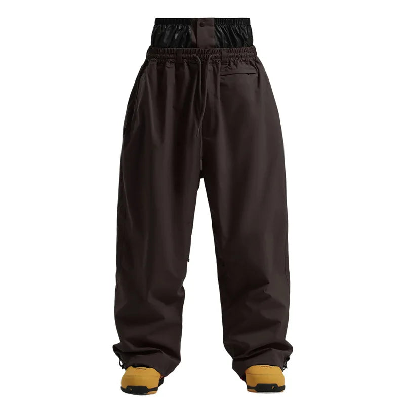 Phoebe | Stylish Baggy Cargo Snow Pants With Cow Print