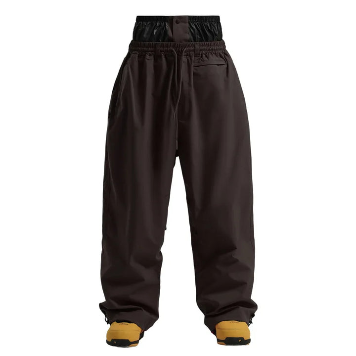 Phoebe | Stylish Baggy Cargo Snow Pants With Cow Print
