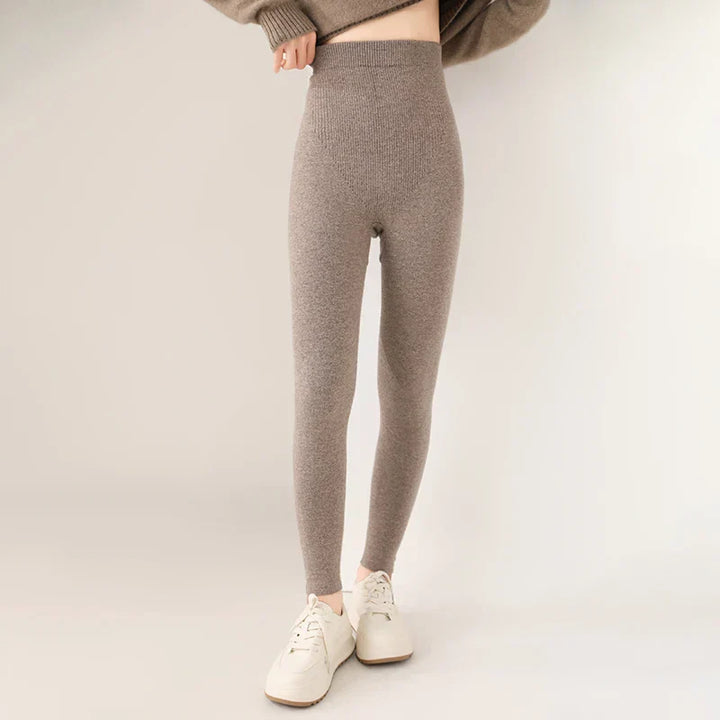 Evelyn | Elegant High Waist Knitted Wool Leggings