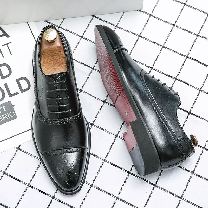 Cordelia | Elegant Oxford Brogue Dress Shoes Men - Wedding Classic