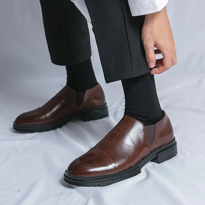 Eloise | Elegant Black Leather Slip-On Dress Shoes