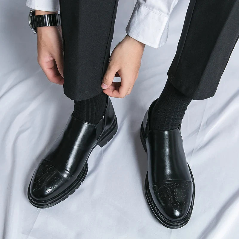 Cordelia | Elegant Black Leather Chelsea Boots For Men