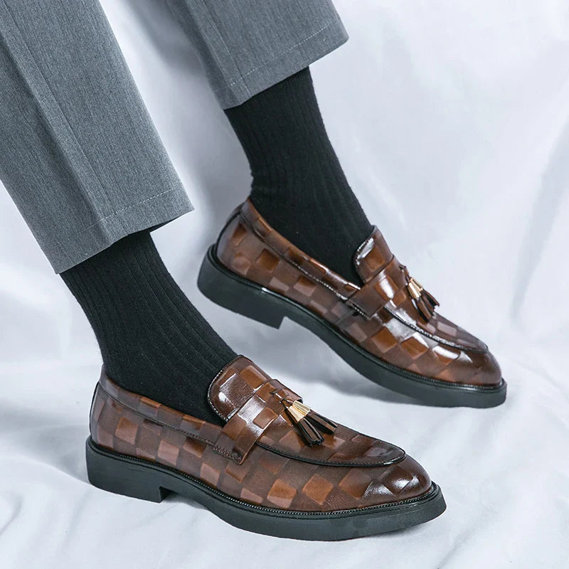 Maxwell | Sleek Brown Tassel Loafers With Classic Finish