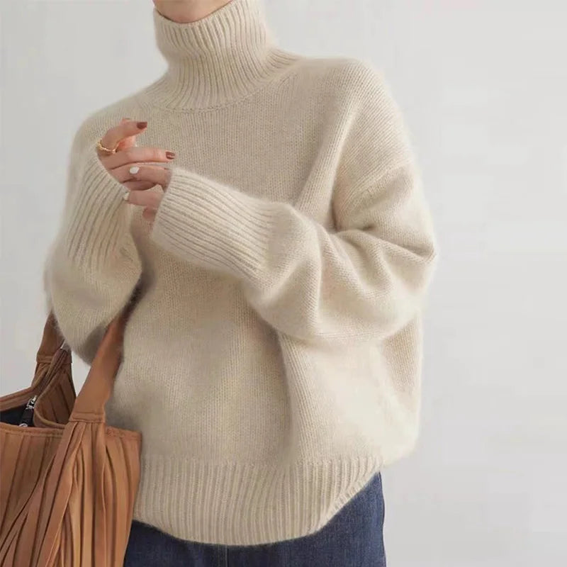 Rosie | Elegant Oversized Turtleneck Knit Sweater