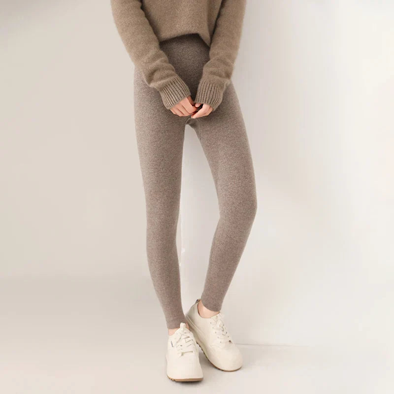 Evelyn | Elegant High Waist Knitted Wool Leggings
