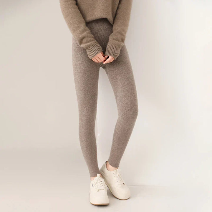 Evelyn | Elegant High Waist Knitted Wool Leggings