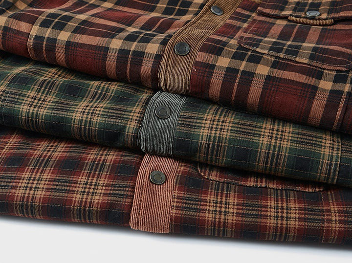 Lilly | Stylish Sherpa-Lined Plaid Flannel Shirt Jacket For Men