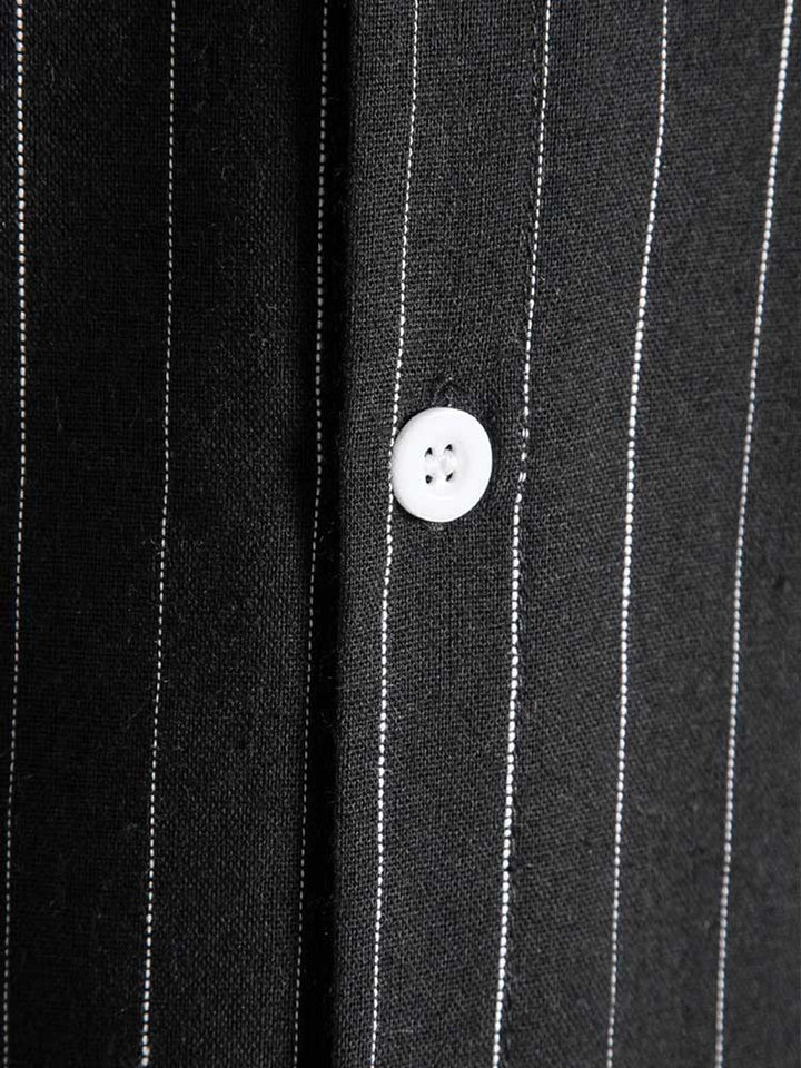 Dante | Effortless Striped Short Sleeve Button Up Shirt Men