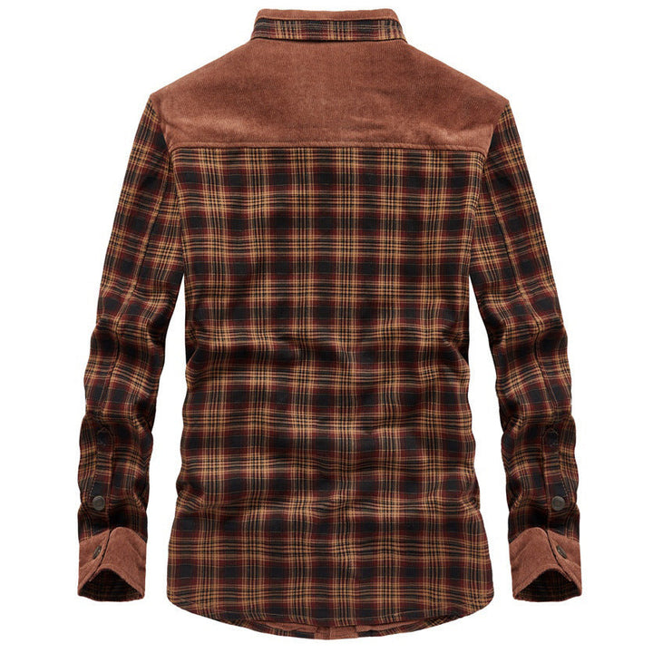 Lilly | Stylish Sherpa-Lined Plaid Flannel Shirt Jacket For Men