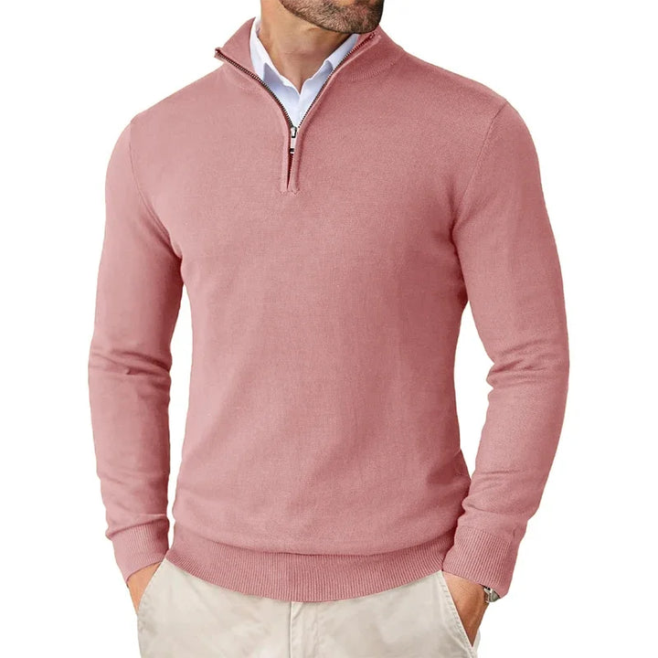 Isla | Sleek Quarter Zip Pullover Sweater For Men