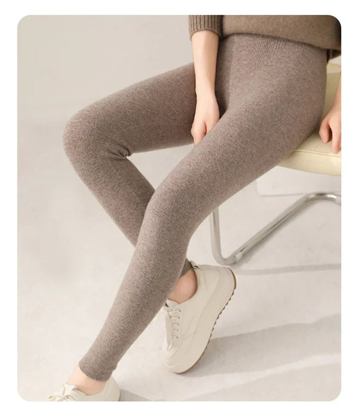 Evelyn | Elegant High Waist Knitted Wool Leggings