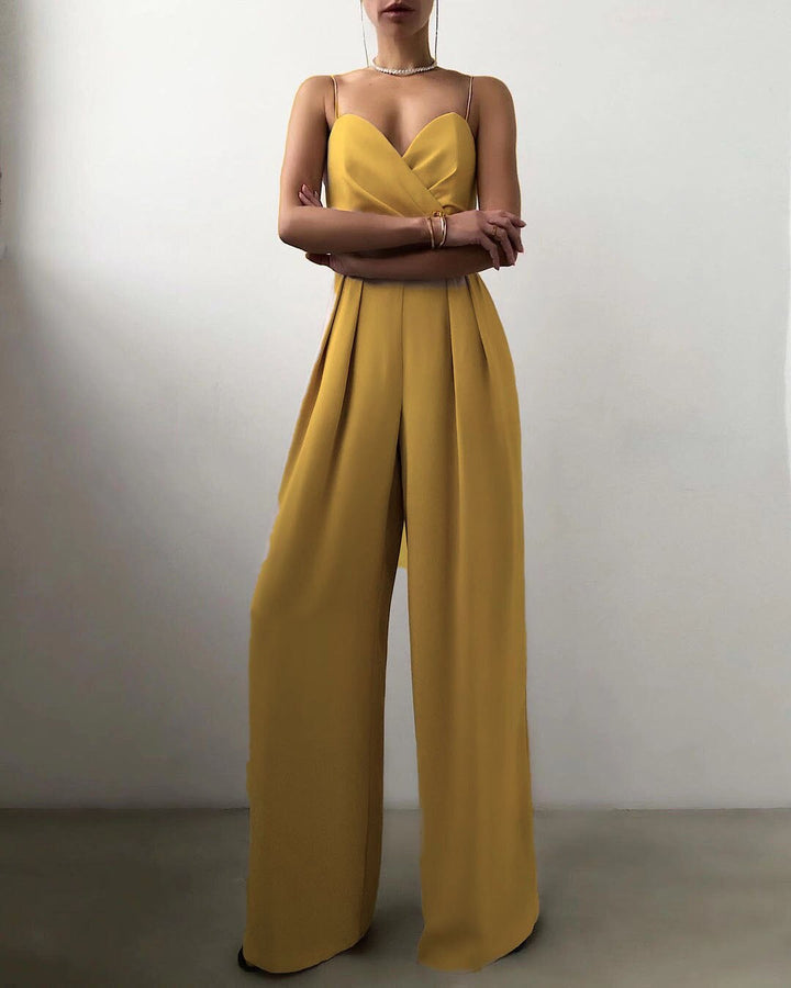 Piper | Elegant Wide Leg Jumpsuit With Sweetheart Neckline