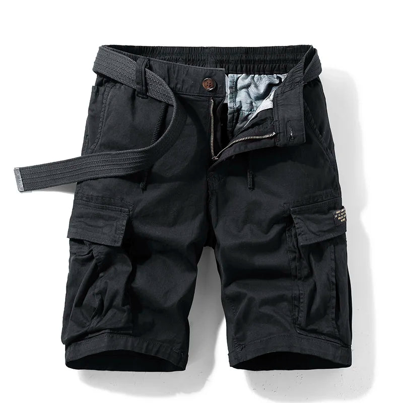 Emma | Stylish Multi-Pocket Cargo Shorts With Belt