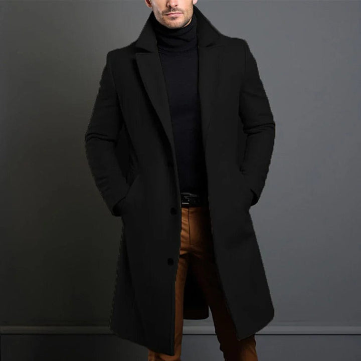 Sienna | Elegant Long Wool Overcoat With Tailored Lapels