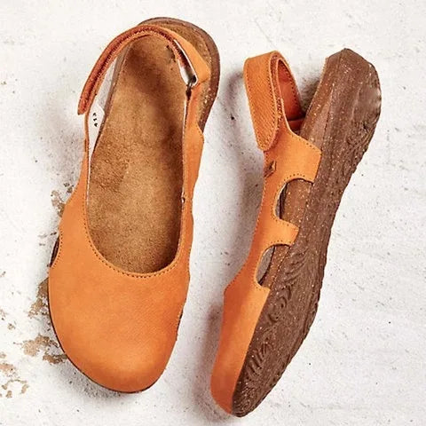Alexia | Elegant Orthopedic Closed-Toe Flat Sandals